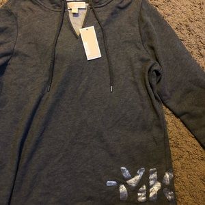 NWT Michael Kors Grey Hoodie ~ L